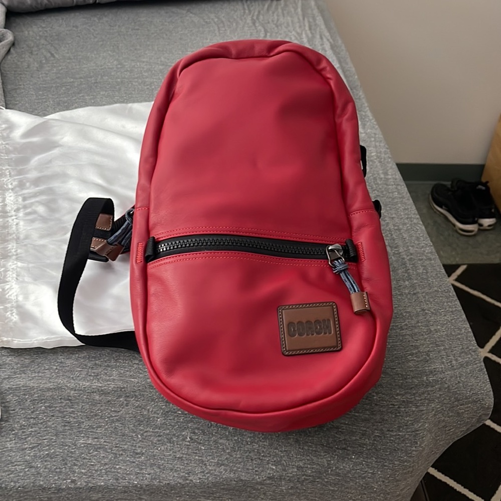 Red Coach Backpack - Picture 3 of 3